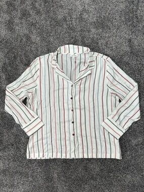 Cozy Earth Striped Button Down Pajama Top